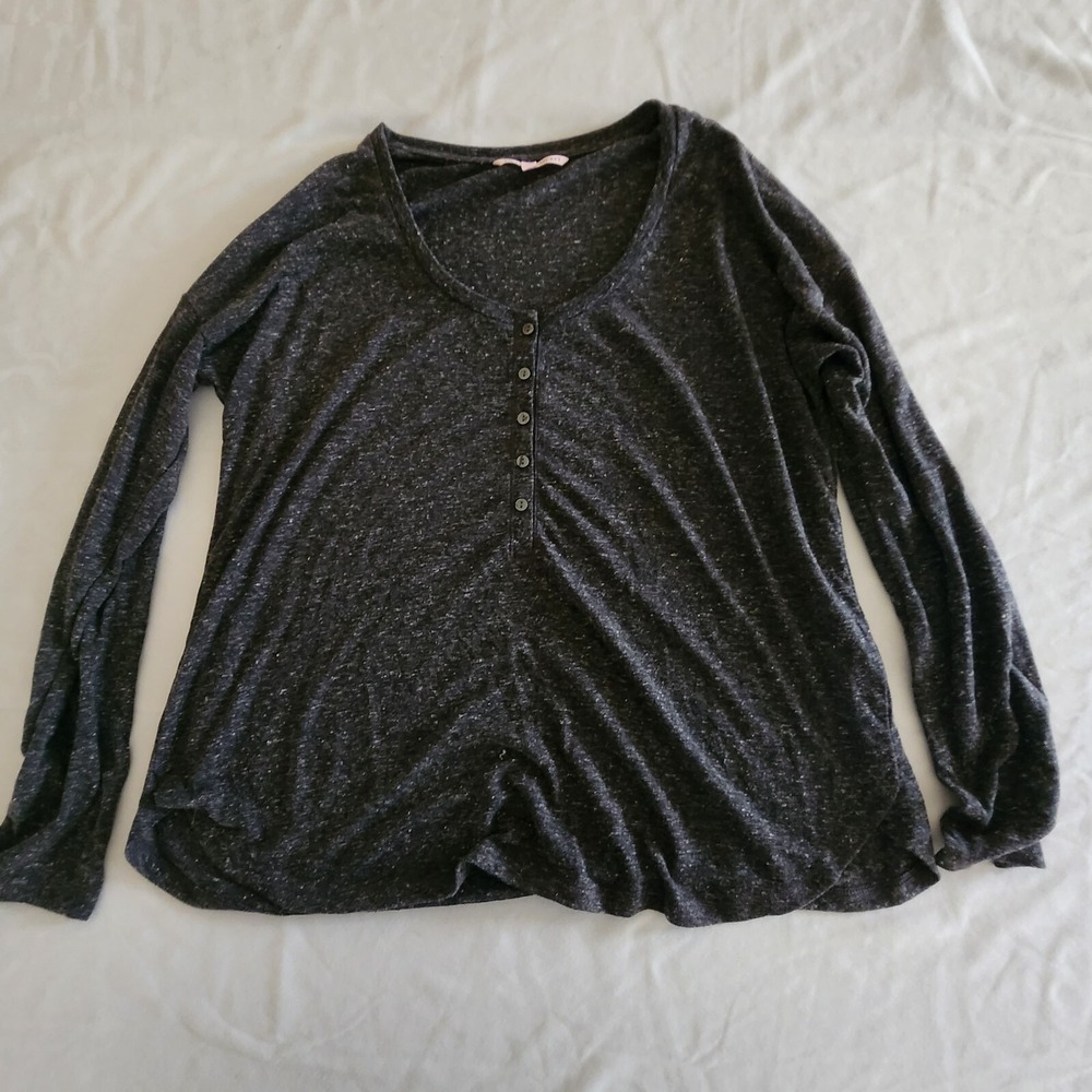 Victoria‎ Secret Gray Long Sleeve Blouse Women's XS